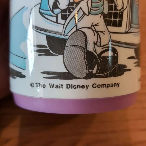 Vintage Mickey and Minnie Mouse Pink Children's Travel Mug, Aladdin Industries - Picture 2 of 16